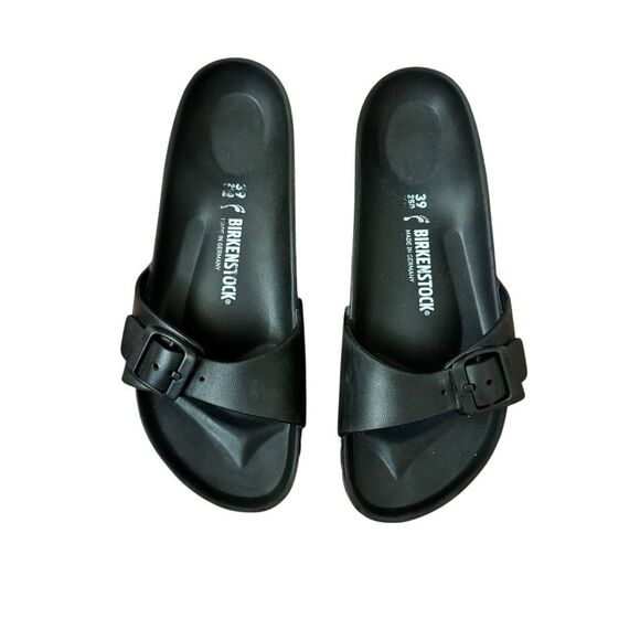 Birkenstock Madrid Essentials Eva Black Slide Sandals Size 39 = US 8-8.5 - Picture 1 of 5